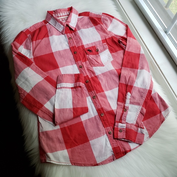 🍂❤️ Abercrombie & Fitch Plaid Button Up Shirt - Picture 4 of 8